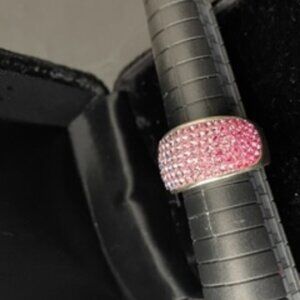 Vintage Jacmel Jewelry Inc.-Size 8 ring-Pave multi color rhinestones